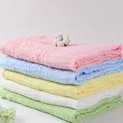 婴儿纱布浴巾宝宝儿童纯棉毛巾被新生儿超柔软吸水大盖毯6层加厚