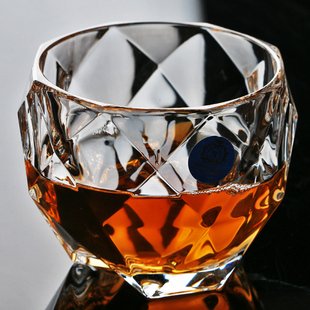 （买一送一）水晶玻璃大号威士忌杯洋酒杯四方杯水杯烈酒啤酒杯子