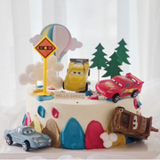 汽车总动员蛋糕装饰摆件网红卡通小跑车赛车玩具儿童生日烘焙插件