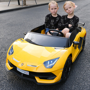 兰博基尼儿童电动车四轮带遥控汽车男女孩双人可坐大人玩具车童车