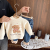 1-6岁女宝宝毛衣超软水貂绒，保暖针织衫女婴秋冬装，3女童加厚打底衫