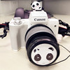 适用m50佳能小痰盂3代相机EOSm200卡通镜头盖热靴m6二代49mm15-45