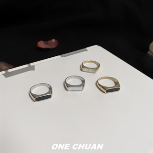 chuan自主设计玛瑙戒指女2021年情侣小众食指环轻奢时尚对戒