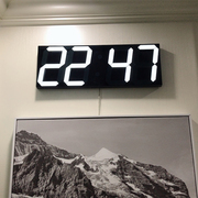 现代简约led电子钟表ins网红挂钟墙，数字2024客厅家用创意时钟
