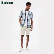 Barbour Croft男士夏季经典格纹短袖休闲舒适衬衫