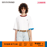 iiiviviniko春夏宽松简约百搭圆领，纯棉短袖t恤女m310507303b