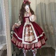 洛丽塔裙子浆果少女op复古小红帽斗篷长袖日系洋装lolita连衣裙