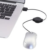笔记本usb迷你伸缩鼠标，小巧便携有线可伸缩家用办公微型鼠标