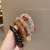 韩国网红珍珠水晶发圈气质扎发马尾皮筋发绳头饰可爱少女优雅头绳