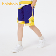 巴拉巴拉裤子男童短裤，儿童夏季中大童裤装网眼，中裤时尚宽松运动裤