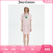 juicycouture橘滋连衣裙女2023夏季宽松显瘦天鹅绒，短袖裙子