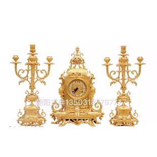 钟表 机械钟 古典钟 欧式钟 黄铜镀金欧式风格机械铜雕壁炉座钟