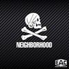 潮牌Neighborhood NBHD骷髅镂空HF汽车贴纸反光后窗改装拉花车贴