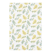 宜家国内利巴尔布料，白色叶绿黄色，150厘米窗帘布料桌布