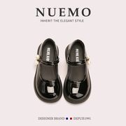 nuemo法国风潮牌童鞋~2023秋季女童简约黑色，小皮鞋儿童演出鞋