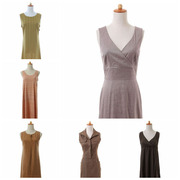 vintage古着孤品复古文艺范森林(范森林)系裙子连衣裙纯色条纹简约