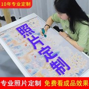 数字油画diy手工照片，定制人物填色手绘油彩画填充人像礼物生日