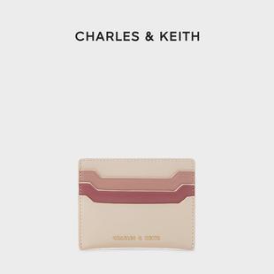 charles&keith春季女包ck6-50680739-2简约拼色卡，包钱包(包钱包)零钱
