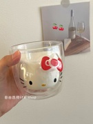 设计感卡通可爱小熊双层玻璃杯KT咖啡牛奶早餐杯高颜值少女心水杯