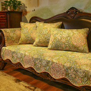 美式沙发垫防滑四季通用复古雪尼尔沙发套罩欧式高端真皮沙发坐垫