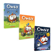 英文原版 Owly 大眼猫头鹰奥莉3册 儿童友谊全彩漫画章节书 Way Home/Just a Little Blue/Flying Lessons 英文版 进口英语书籍