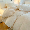 冬季双面牛奶绒四件套加厚保暖珊瑚绒被套床上用品法兰绒床单床笠