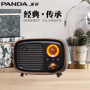 熊猫d-36无线蓝牙音响桌面，小型迷你音箱家用低音炮，复古调频收音机