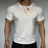 新疆长绒棉高品质弹力修身运动健身训练休闲纯棉男士短袖T恤