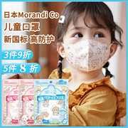 日本morandico莫兰迪儿童卡通，3d立体口罩，婴幼儿薄款透气mikko联名