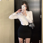 ol秘书工作服白衬衫包臀裙子职业套装女成熟性感御姐风jk制服纯欲