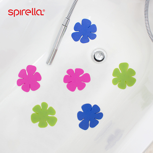 瑞士spirella防滑贴floris幸运草，浴室浴缸pvc防滑地垫脚垫止滑贴