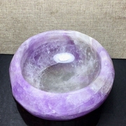 天然紫水晶聚宝盆水晶碗鱼缸烟灰缸储钱罐笔洗摆件