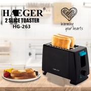 急速HAEGER 欧规士炉吐司机 烤面包机2片早餐烤吐司机烤面包