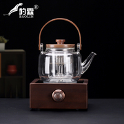 电陶炉煮茶器2022年小型迷你烧茶蒸茶养生壶轻奢耐热玻璃茶壶