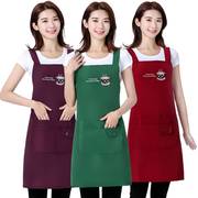 防水围裙袖套套装水产专用工作服女时尚厨房家用防油围腰韩版日系