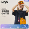 MQD童装男童23年虎年夏季卡通短袖T恤男女童圆领套头衫韩版潮