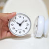 欧式防水吸盘小钟浴室创意挂钟小型简约厨房冰箱时钟家用圆形挂表