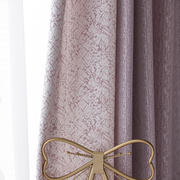 紫粉色窗帘北欧拼接棉麻，轻奢简约现代2022年窗帘，客厅卧室成品