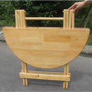 实木折叠圆桌简约方桌子(方桌子，)家用小饭桌便携圆形手提桌小户型吃饭桌子