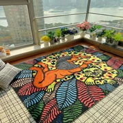 现代家用Ploy Kasom丛林艺术羊毛混纺纯手工地毯客厅卧室茶几定制