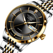手表品牌全自动镂空男表商务瑞士机械夜光日历，精钢时尚国产腕表