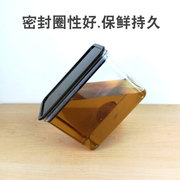 果粉盒方形奶茶店用品透明塑料盒密封罐奶茶粉盒专用储物罐方豆桶