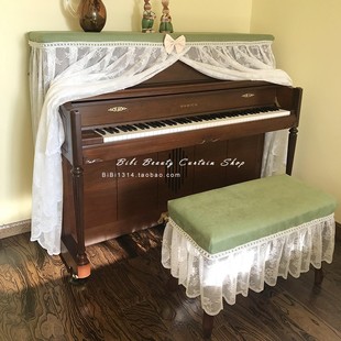 bibi家原创田园玫瑰网纱防尘半全罩钢琴套钢琴罩定制四色可选