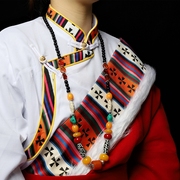 复古绿松石长款项链毛衣链女少数民族藏式波西米亚风饰品文艺手工
