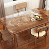 软玻璃桌垫蕾丝印花防水防油塑料pvc透明餐桌垫水晶板茶几桌布