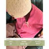 POXFFEE/ 枚粉色针织开衫春季复古直筒显瘦短款圆领长袖毛衣外套