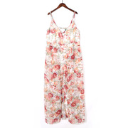 夏季吊带连衣裙韩版时尚性感露背假两件雪纺气质开叉大码显瘦长裙