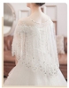 新娘披肩款蕾丝结婚纱白色，薄礼服钻遮手臂加大码韩版斗篷