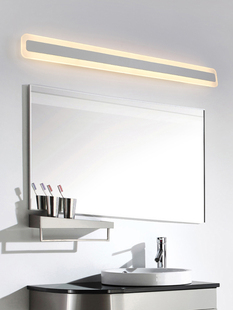 灯量led镜前灯长方形简约现代创意防水防潮卫生间，镜灯卧室镜柜灯