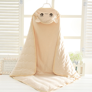 新生儿抱被婴儿加厚包被彩棉纯棉空调毯宝宝抱毯初生婴儿礼盒冬款